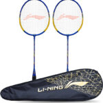 LI-NING XP-70-IV ( strung ) – Pack of 2 With 1 full cover Black, Gold Strung Badminton Racquet(Pack of: 2, 93 g)