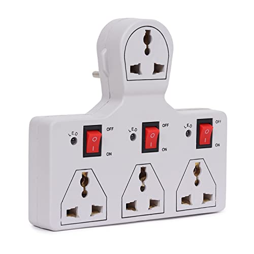 4 Universal Socket 3 Switch Multiplug Sockets Extension Board/Extension Cord