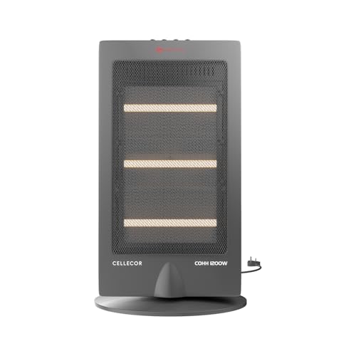 CELLECOR COHH Room Heater | 3 Halogen Tubes | Quick Heating – Grey
