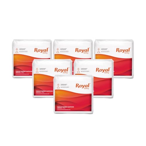 Royal Silky Tissue Paper Napkins | 420 Napkins | 70 Pulls X 6 Packs | Soft And Highly Absorbent Smooth Disposable Napkins | Hygienic White Napkins for Home, Office & Dining