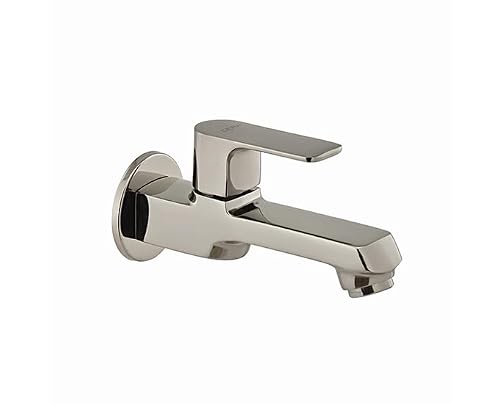 CERA Chelsea Bib Cock Short Body Wash Basin Faucet | Sink Tap | Bathroom Accessories | Wall Mount | PVD Finish | Solid Brass | Graphite Grey | F1016151GG