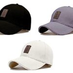 SELLORIA Brand A Soft Cotton Adjustable Unisex Cap Quick Drying Sun Hat Protection for Men and Women (Freesize) Multicolour Pack of 3