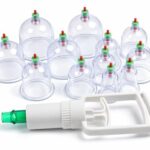 12 Pcs Vacuum Cupping Therapy Set – Massage Suction Cups with Pump for Pain Relief, Muscle Recovery & Relaxation | Reusable Body Massage Apparatus Clear, Transparent