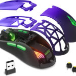 Tizum Archer Tech Lab Bluetooth Wireless Pro Gaming Mouse Ergonomic Optical  Gaming Mouse(2.4GHz Wireless, Bluetooth, Type C, Purple)