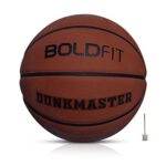 Boldfit Rubber Basketball Size 7 Professional, for Indoor-Outdoor Training for Players for Match Ball for Kids, Men Dunkmaster No 7, Brown