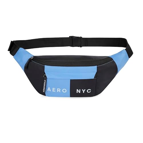 Aeropostale Carlin Unisex Polyster Crossbody Bags & Cases – Light Blue+Black