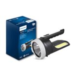 PHILIPS Spark 5W Rechargeable Emergency Light | Long Lasting with 1200 mAh Battery and 5.5 Hours Backup | 4 Main Modes (Front Light Low-Strobing and Side Light Mode) | Cool White