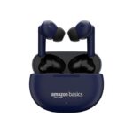 Amazon Basics True Wireless in-Ear Earbuds with Mic, Touch Control, IPX5 Water-Resistance, Bluetooth 5.3, Up to 55 Hours Play Time, Voice Assistance and Fast Charging (Blue)