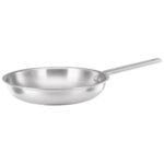 Amazon Brand – Solimo Triply Stainless Steel Frypan – 24 cm | 2.5 mm Thick Base | Even Heating | Induction & Gas Compatible | Scratch Resistant | Heavy Bottom | Non-Toxic Cookware