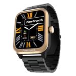 Fastrack Jupiter Retro 1.83″ Display Smart Watch with BT Calling, Functional Crown, Metal Strap, 100+ Sports Modes, Health Suite, IP68 – Smartwatch for Man & Women Latest (Black & Chrome)