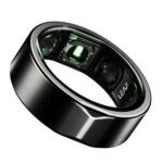 Leaf Halo Smart Ring | Health Tracker | Sleep, Fitness, Stress | Includes 30+ Workout Modes | Battery upto 10 Days | Buy Sizing Kit First | Track Steps, HRV, SPO2 & Periods | Carbon Black – Size 7