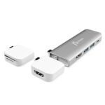 j5create ULTRADRIVE USB C Modular Dock 8 in 1, Magnetic Detachable Kits, HDMI Kit 4K 60Hz Standalone, Dual Display 4K 30Hz, SD microSD Reader, 2 USB A, 100W PD, for MacBook Air Pro, Laptop