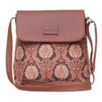 ZOUK Flap Sling Bag | Crossbody Bags for Women | Women’s Handbags | Stylish | Vegan Leather Evening Bag | Travel & Office Use | Purse and Wallet | Jodhpur Damask Print