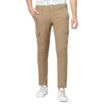 Craig Beige Cotton Stylish Cargo Pant for Men II Stretchable Straight Fit II Mid Rise II 6 Pocket Cargo Trousers II Mens Street Wear Casual Trouser Pants II Size 38