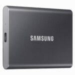 Samsung T7 2TB, Portable SSD, up to 1050MB/s, USB 3.2 Gen2, for Photography, Gaming, Students & Professionals, External Solid State Drive (MU-PC2T0T), Grey