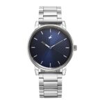 Fastrack Men Stunners Quartz Analog Blue Dial Silver Metal Strap Watch – 3278SM03