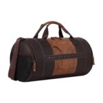 Gear Clubsport 19″/33L Large Faux Leather Water Resistant Duffle Bag/Travel Bag/Gym Bag for Men & Women(Brown-Tan)