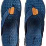 Bourge Men’s Canton-z105 Flip Flops, Navy and Tan, 06