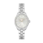 BOSS Sage Qtz Basic Silver White Round Dial Women’s Analog Watch|Stainless Steel Material|Silver Color Band – 1502726
