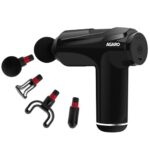 AGARO Primo Gun Massager, 4 Heads, 6 Speed, Rechargeable, Handheld, Deep Tissue Muscle Massager for Full Body Relief, Muscle Relaxation of Neck, Shoulder, Back, Foot for Men & Women, Black.