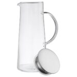 Amazon Basics Borosilicate Glass Jug 1370ml – Versatile Serving Companion | Ideal for Large Gatherings | Multipurpose Jug | Secure Handle for Easy Pouring | Sleek Modern Design