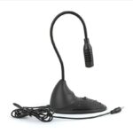 PremiumAV 3.5mm Wired Desktop Microphone – Flexible Gooseneck Noise-Cancelling Mic for PC, Laptop, Gaming, Online Classes, Voice Recording, Video Calls, Podcast & Meetings (Black)