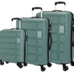 Kamiliant by American Tourister 3 Pc Harrier Edge 8W Set 56 Cm, 68 Cm & 78 Cm – Small, Medium & Large Polypropylene(PP) Hardside 8 Wheels Spinner Luggage Set/Trolley Bag Set (Slate Grey)