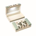 Bahubali Digiglam® Gold Printed LED Floral Gift Box | Glossy Wedding Shagun | Fancy Cash, Jewellery & Gifting | Decorative Lighted Gaddi Box for Festivals & Occasions (Too Leaf, Pack of 1)