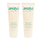Asaya Daily Clear 2% Salicylic Acid Face Wash Cleanser I for Oily and Acne Prone Skin I With Lactic Acid & Zinc PCA I Treats Active Acne | Unclogs Pores | Controls Oil -100ml Each (Pack of 2)