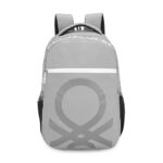 United Colors Of Benetton Noble Polyester 23L 4 Compartment Laptop Backpack For Unisex – Grey