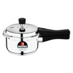 Bergner Sorrento Stainless Steel 2 Litres Outer Lid Pressure Cooker, Mini Pressure Cooker, Heavy Bottom, Easy Open and Close Lid, Healthy Cooking, Easy to Clean – Induction Bottom and Gas Stove Ready
