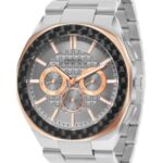 French Connection Textured Grey Round Dial with Stainless Steel Multifunction Watch for Mens – FCH27SM