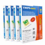 TNPL A4 Copier Paper, 75 GSM, Pack of 4 Reams (2000 Sheets), Office Paper for Printers and Copiers