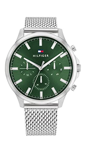 Tommy Hilfiger Green Dial Round Shaped Casual Men Watch_TH1710499W