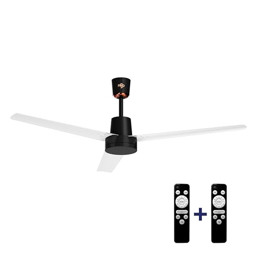 Nippo Vayou 1200mm Power 28W BLDC Ceiling fan with remote control|7 Speed settings|BEE 5 star rated Energy Efficient fans|upto 70% energy savings|Free 1+1 remote|3 years warranty|Black&White