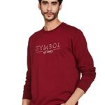 Amazon Brand – Symbol Men’s Crew Neck Sweatshirt (SY-A22-SW-02_Vintage Maroon_XL)