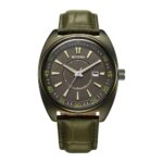 Titan Tonneau Analog with Date and Green Dial Green Leather Strap Watch for Men – 90211QL01