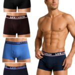 Lux Parker Men’s Pure Cotton Modern Solid Trunks (Pack of 5) SEMI-Long_COL_5PC_Assorted