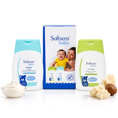 Softsens Baby Newborn Care Kit | Baby Care Travel Kit | Baby Wash (30 ml) & Baby Lotion (30 ml) | Gentle Baby Skincare for Babies & Kids 0–5 Years