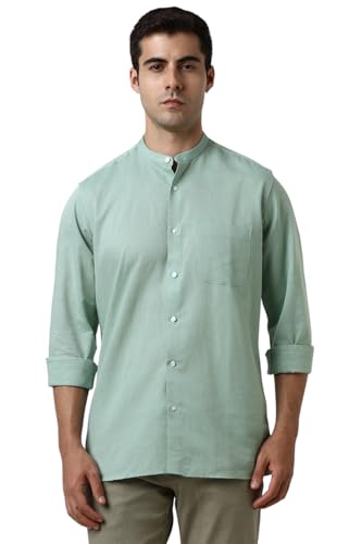 Van Heusen Men’s Regular Fit Shirt (VHSFFCUBE90249_Green