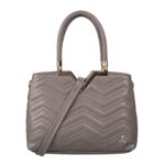 Mochi Women Grey Zip Top Sling Bag (66-7651)