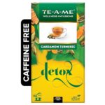 TE-A-ME Detox Cardamon Turmeric Tea – 25 Tea Bags | Herbal Tea for Weight Loss | 100% Caffeine Free Teabags