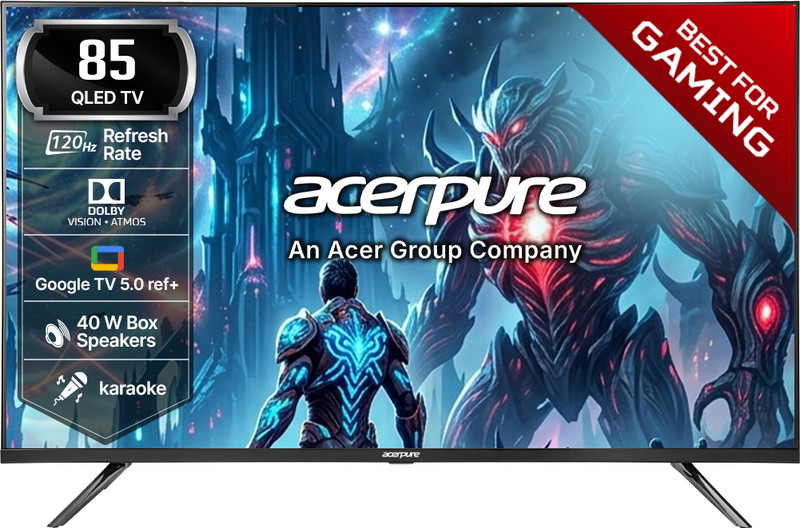 acerpure NITRO 215 cm (85 inch) QLED Ultra HD (4K) Smart Google TV 2026 Edition(AP85QG75PNTO6)