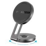 Promate Qi2 Certified Wireless Magnetic Car Charger Mount with 15W MagSafe Compatibility, Car Dashboard & LCD Screen Support, Adjustable Rotatable Swing Arm, Cradless 360° Design, FOD, MagMate-1