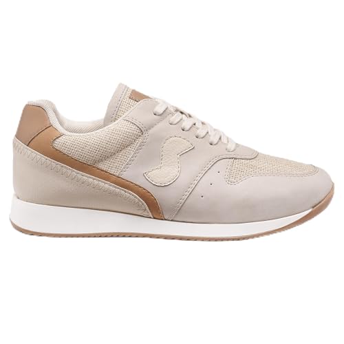 POLY | Comfortable Lightweight Casual Sneaker for Women | CREAM | UK6