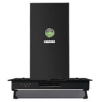 Faber 3in1 Chimney with Air purifier & Fan,60 cm,1095 m³/hr (Aerostation Glamour Pro 3D BK FT 60,Baffle Filter,Black), Free 1 Year Extended warranty