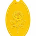Muthoot PAPPACHAN Swarnavarsham 24K (999) Yellow Gold Oval Rose Pendant 2 Gram