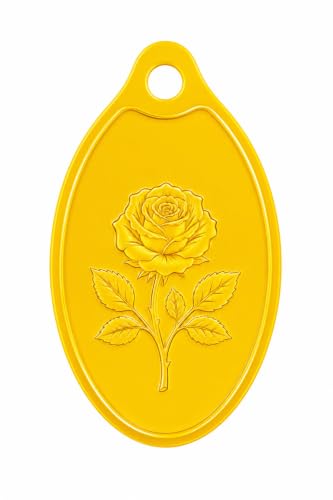 Muthoot PAPPACHAN Swarnavarsham 24K (999) Yellow Gold Oval Rose Pendant 2 Gram