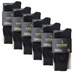 COTSON ;lasting wear in every pair Cotson Men’s Organic Cotton Full Length Socks (Black, Free Size) Pack Of 6