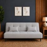 Centuary Sleepables Easy Flip Sofa-Cum-Bed 6×4 ft | 3-in-1 Convertible Lightweight Sofa, Recliner, Bed with 2 Cushions | for Home, Office, Living Room | 3-Year Warranty | Grey Mist